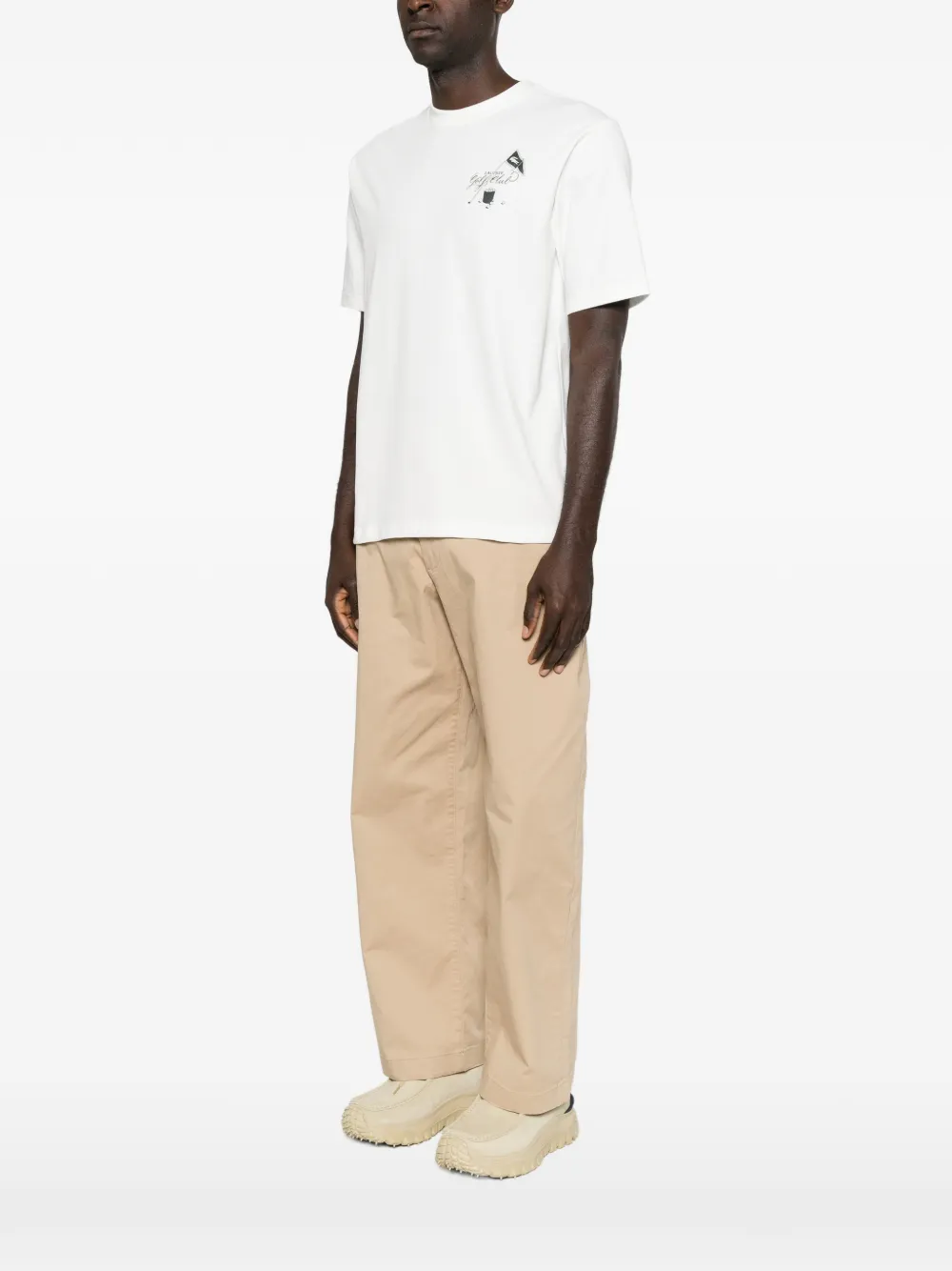 Lacoste Golf Club T-shirt met grafische print Beige