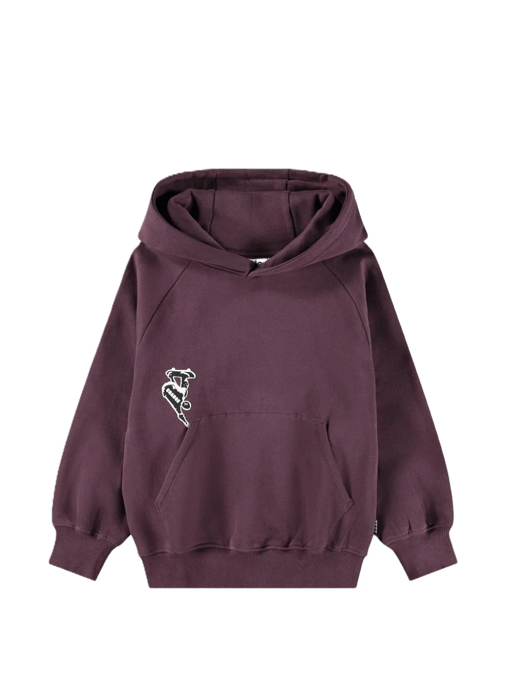 Molo Mic graphic-print kangaroo-pocket hoodie - Viola