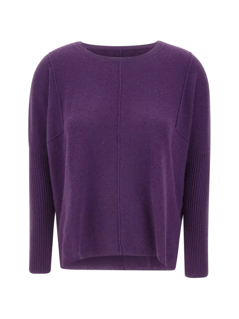SWEET CASHMERE Bourna ribbed-sleeve sweater