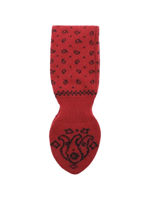Guest In Residence Bandana Bowtie paisley-knit cashmere scarf