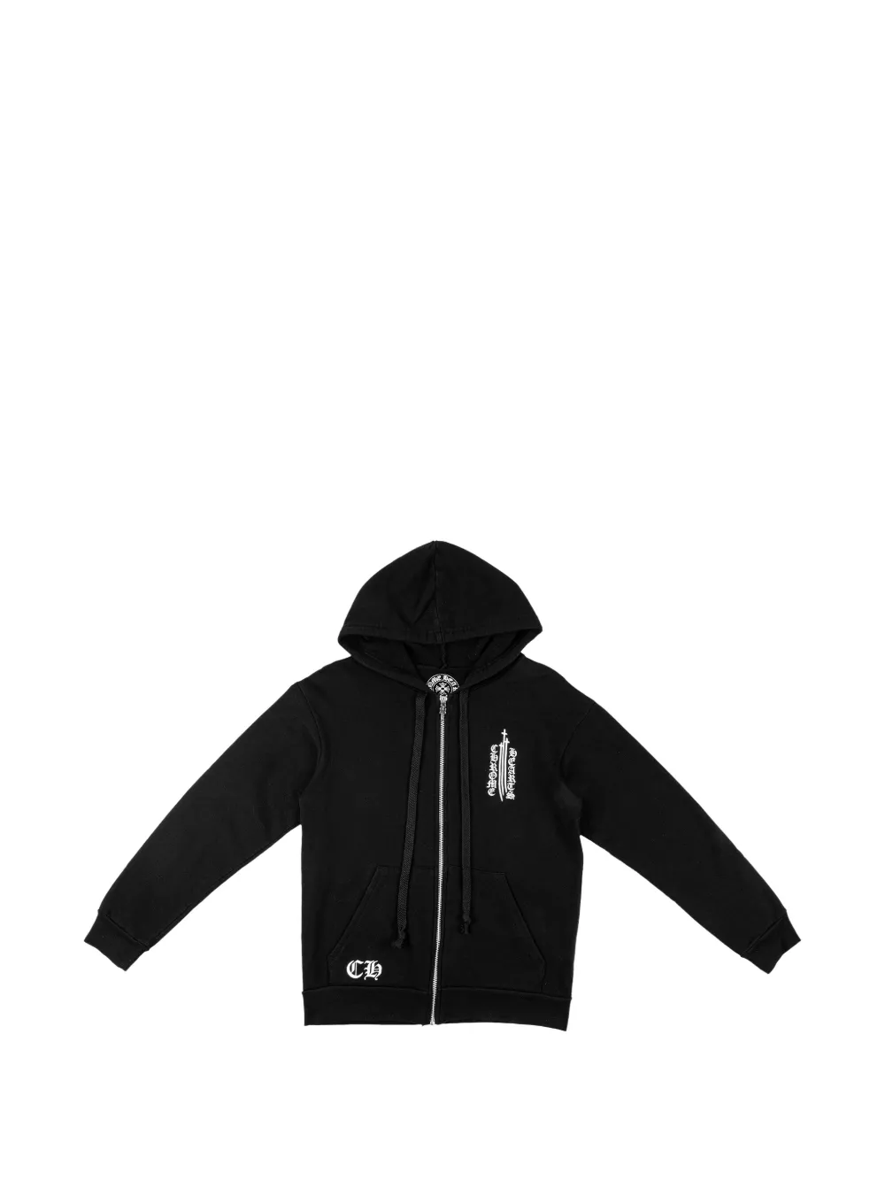 Chrome Hearts RS Dagger logo-print hoodie Zwart