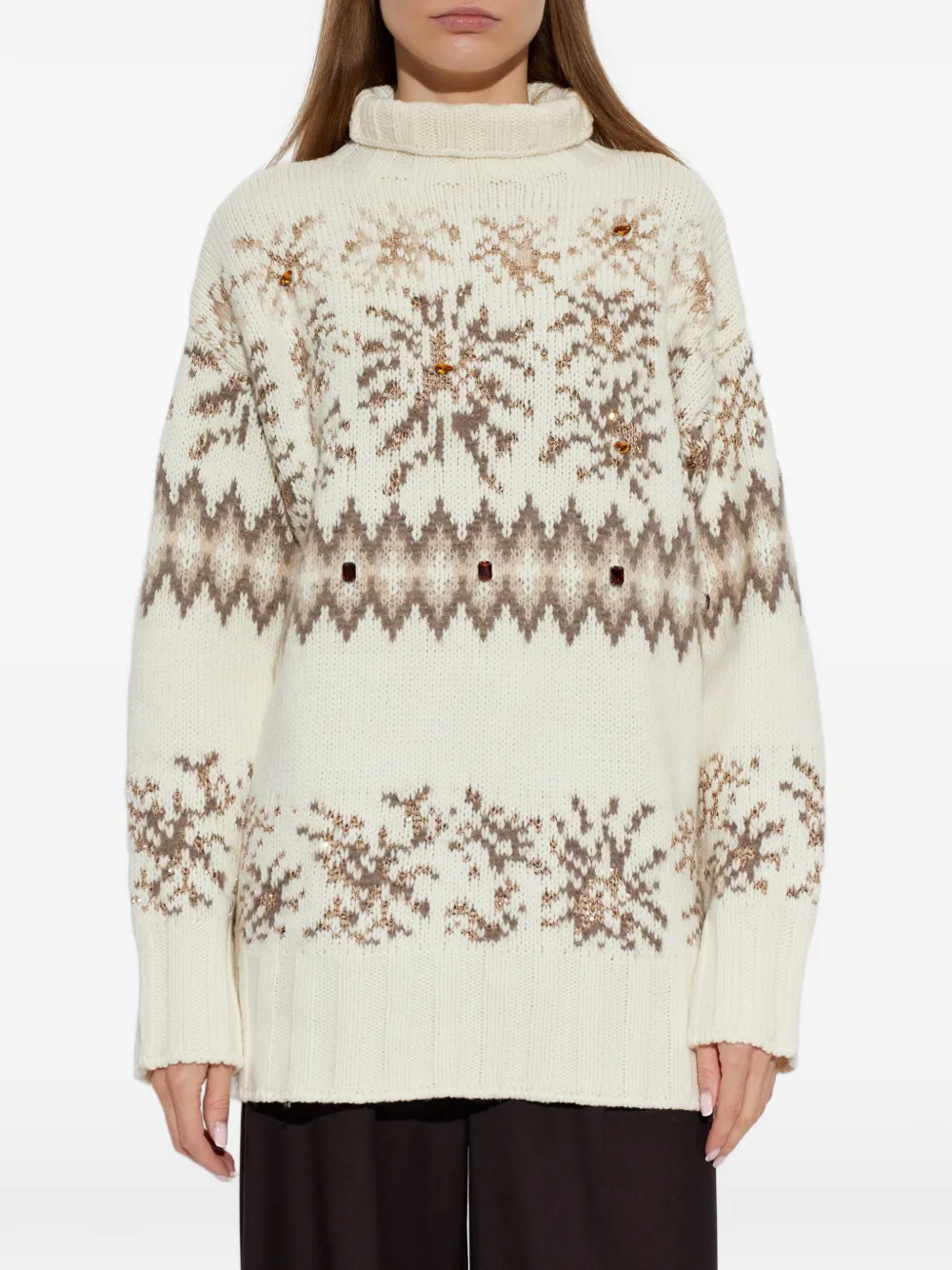 Fabiana Filippi Coltrui met applicatie Beige