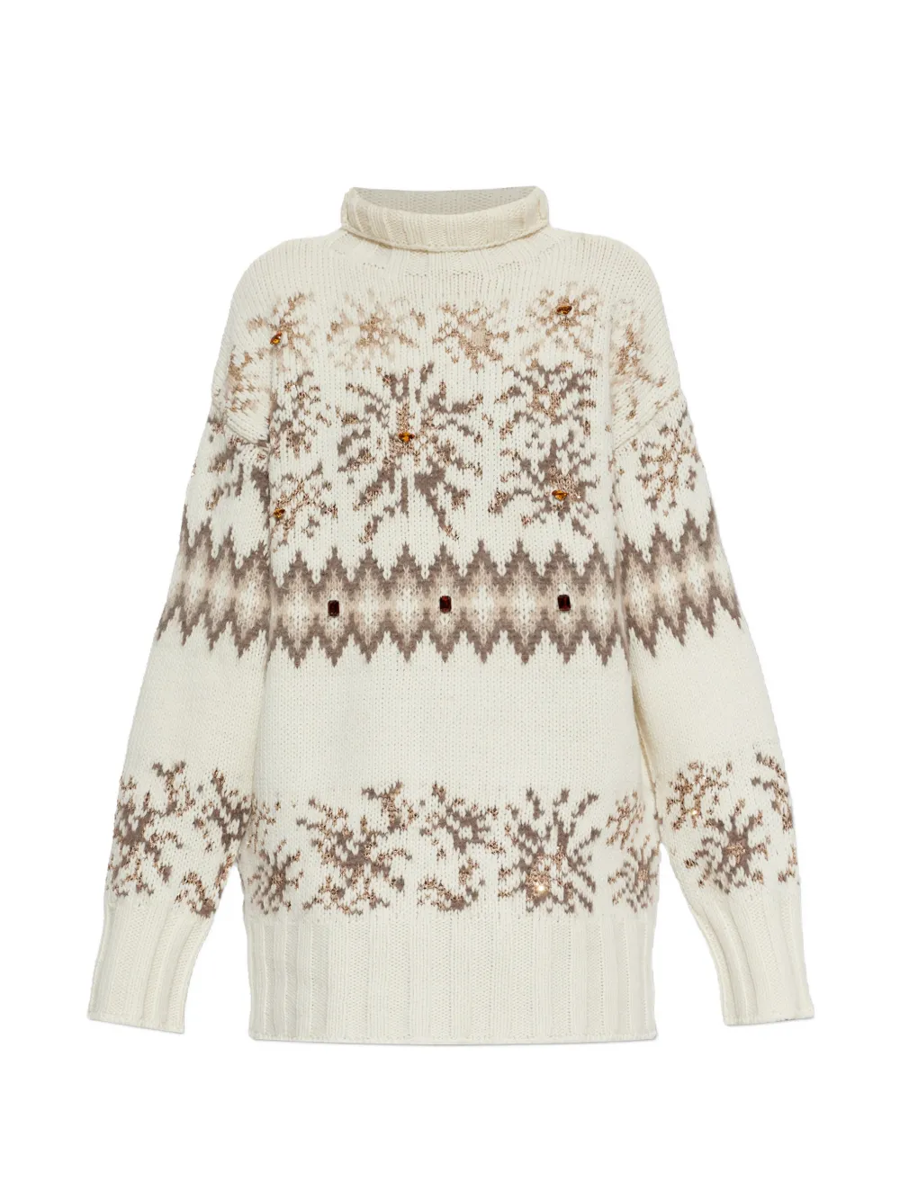 Fabiana Filippi appliqué turtleneck sweater · 40