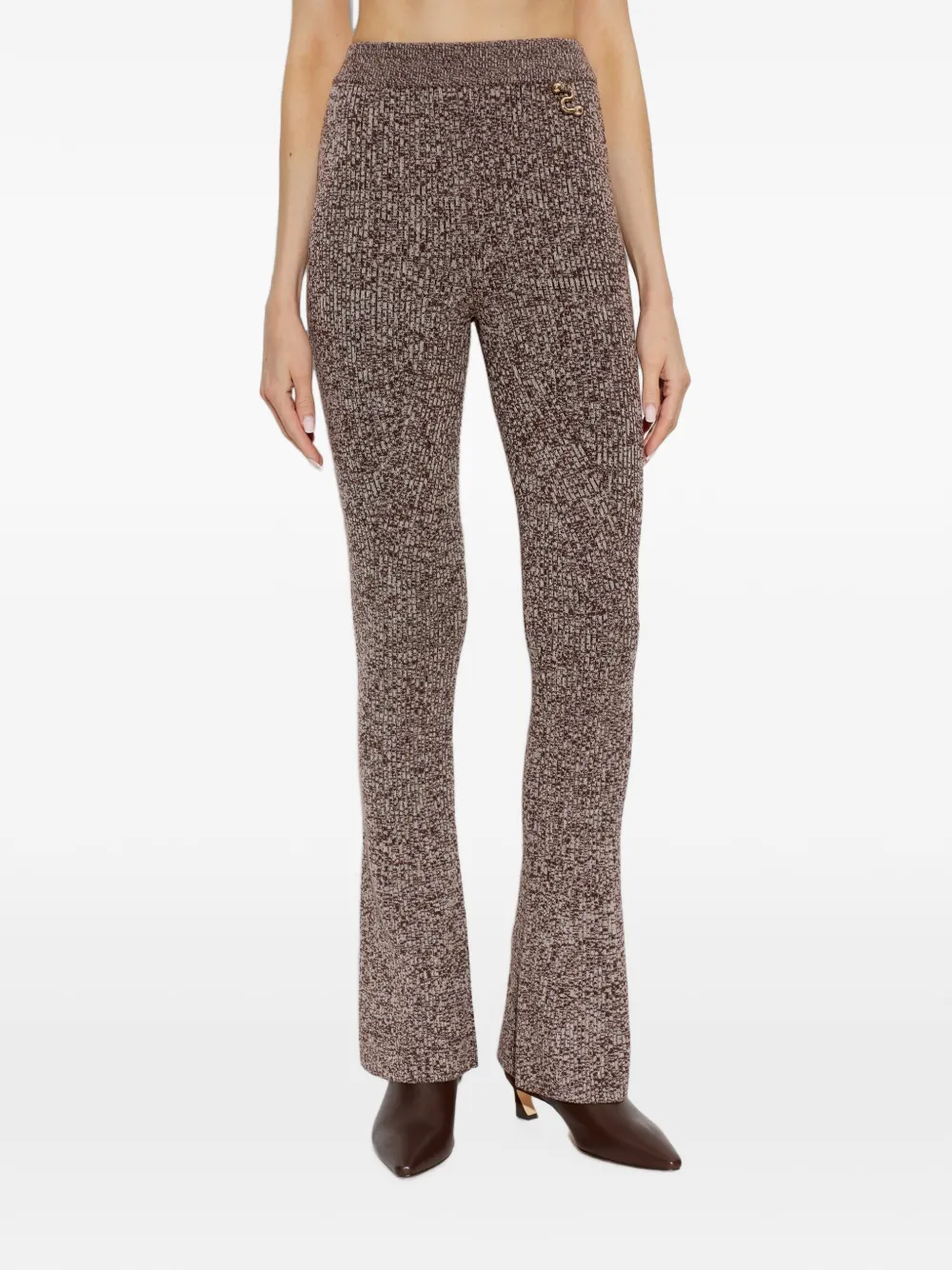 Sportmax Velo ribgebreide broek Bruin