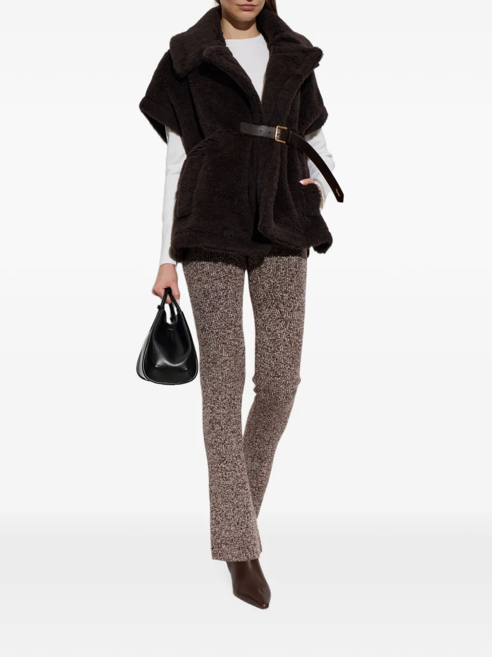 Sportmax Velo ribgebreide broek Bruin
