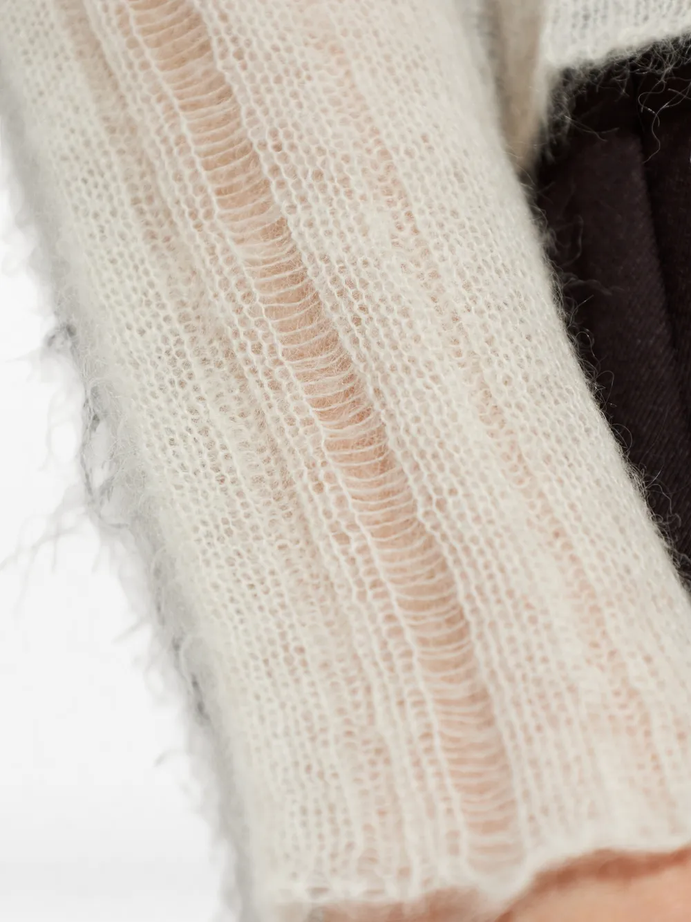 Fabiana Filippi laddered roll-neck sweater Beige