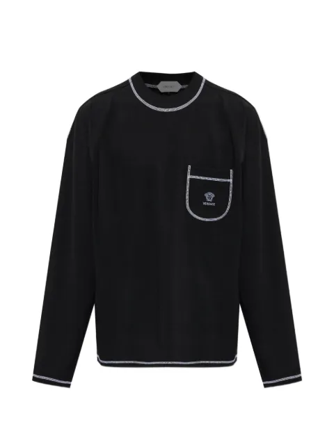 Versace embroidered-logo stretch cotton jersey t-shirt