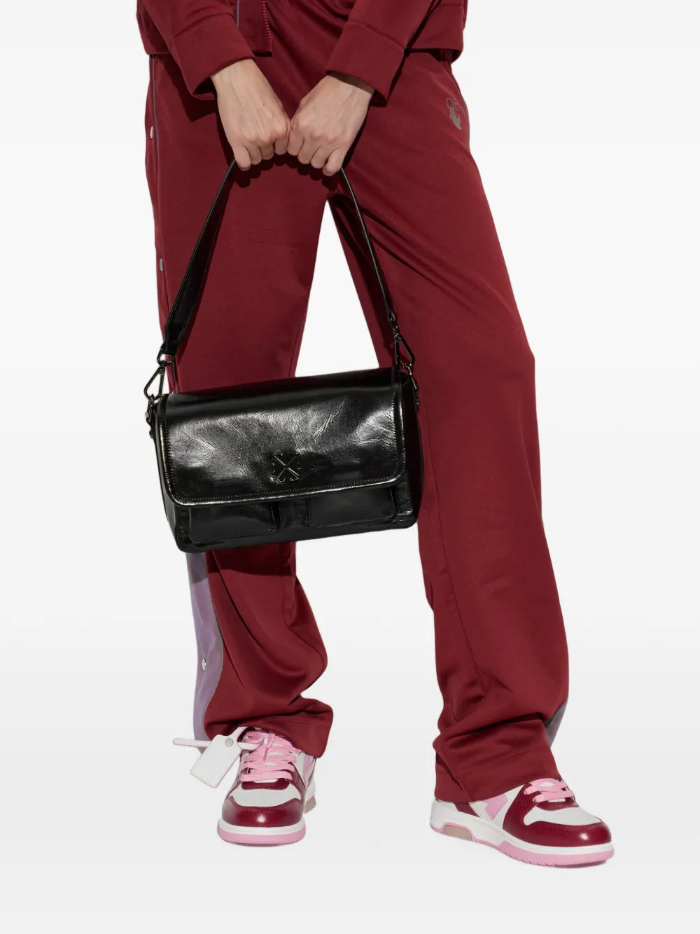 Off-White Dumbo leather shoulder bag Zwart