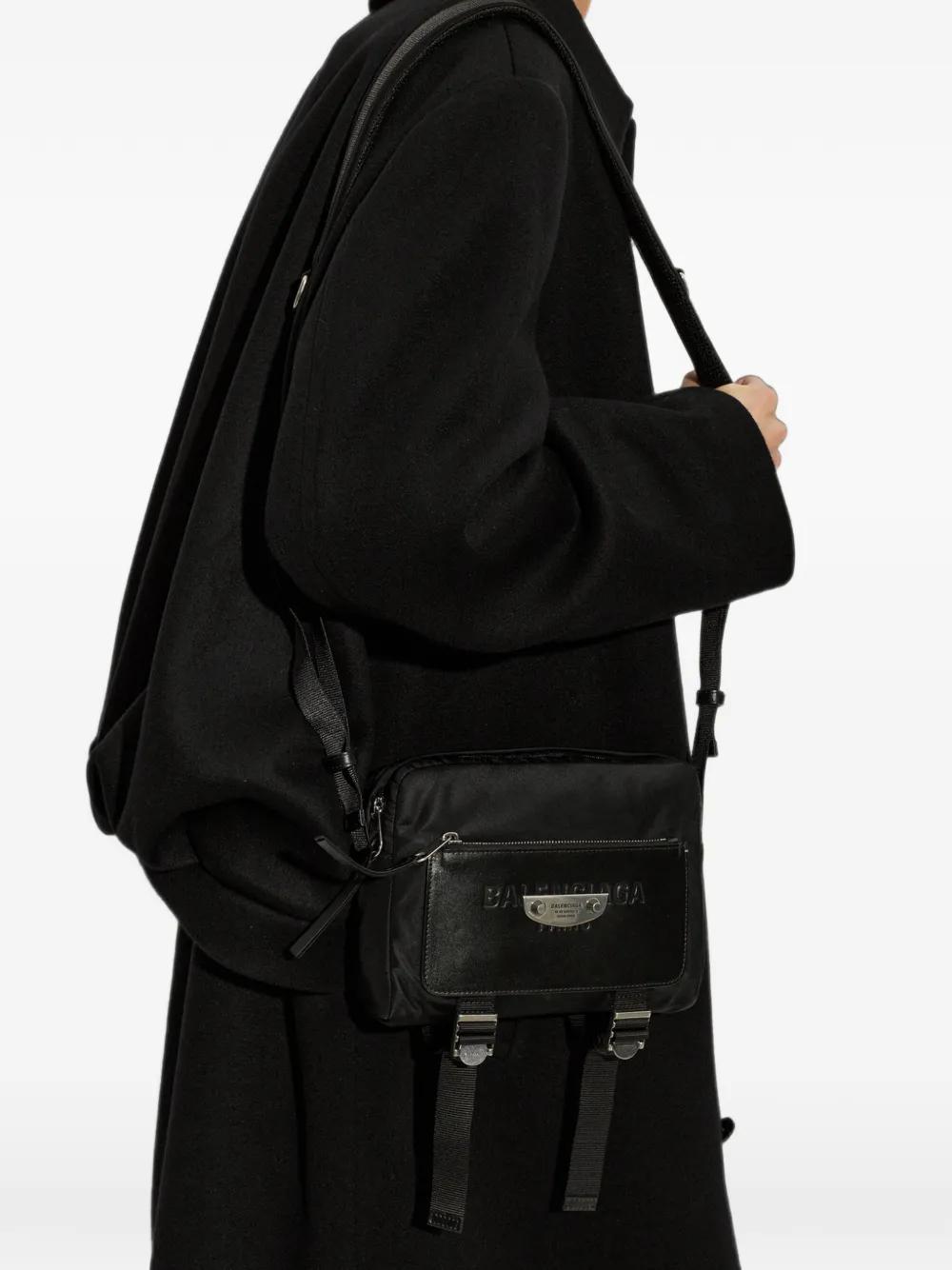 Balenciaga Sleek schoudertas met meerdere zakken Zwart