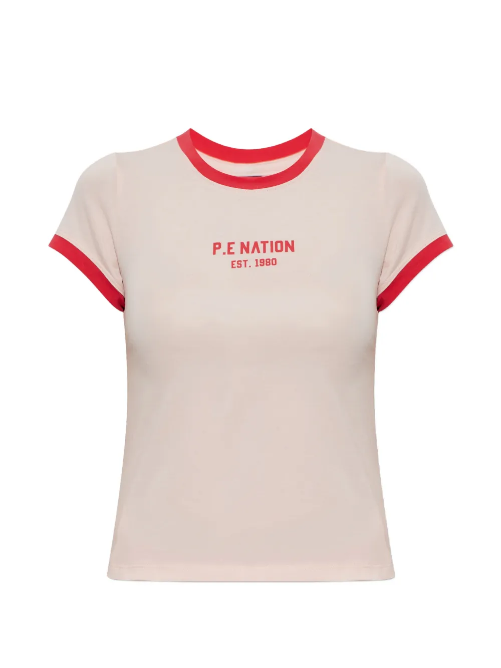 P.E Nation Reveal logo-print ringer t-shirt