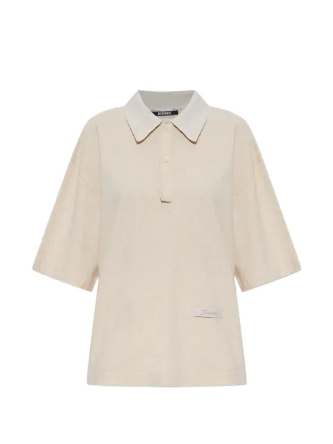 Jacquemus Ruban logo-patch polo shirt