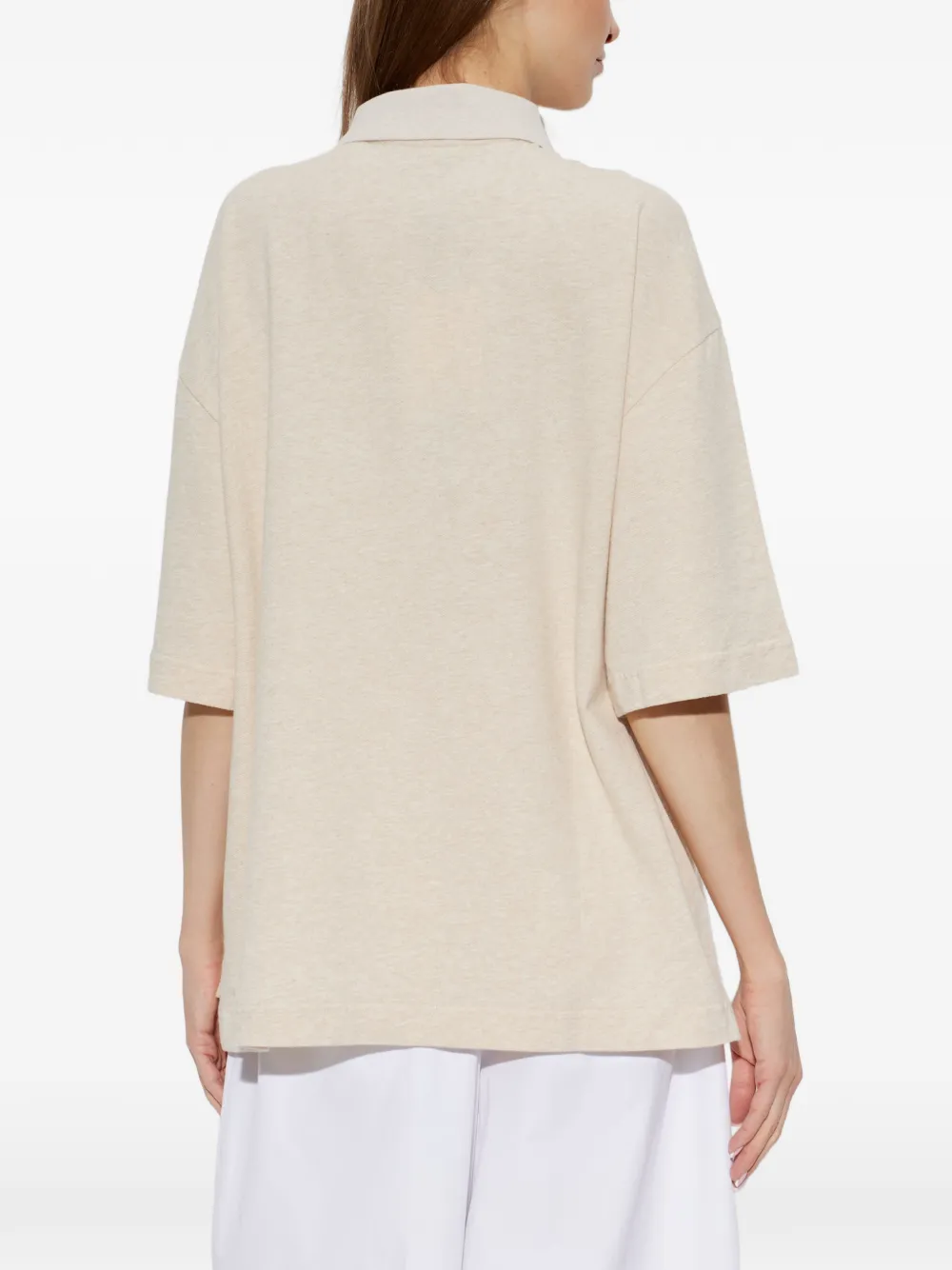 Jacquemus Ruban poloshirt met logopatch Beige