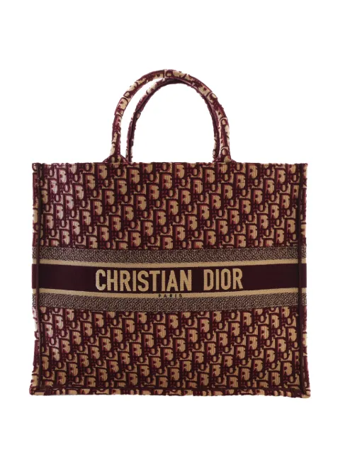 Christian Dior Pre-Owned 2013 Large Oblique Embroidered Canvas Book tote bag