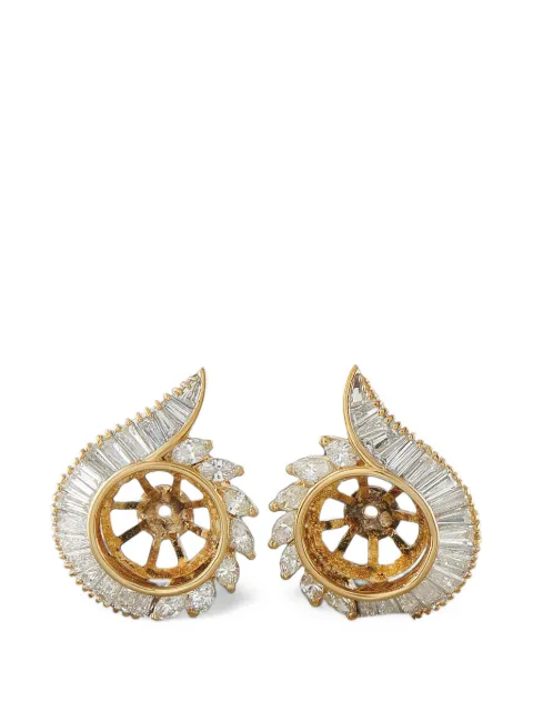 LB Exclusive pendientes estilo ear jacket con diamantes