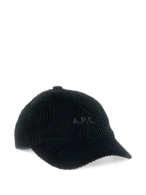 A.P.C. logo-embroidered corduroy baseball cap