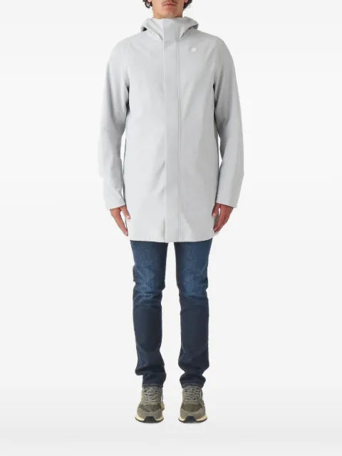 K-Way Marlyn hooded logo-patch coat