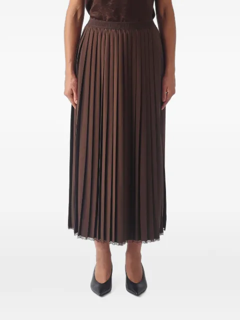 TWINSET lace-trimmed pleated skirt