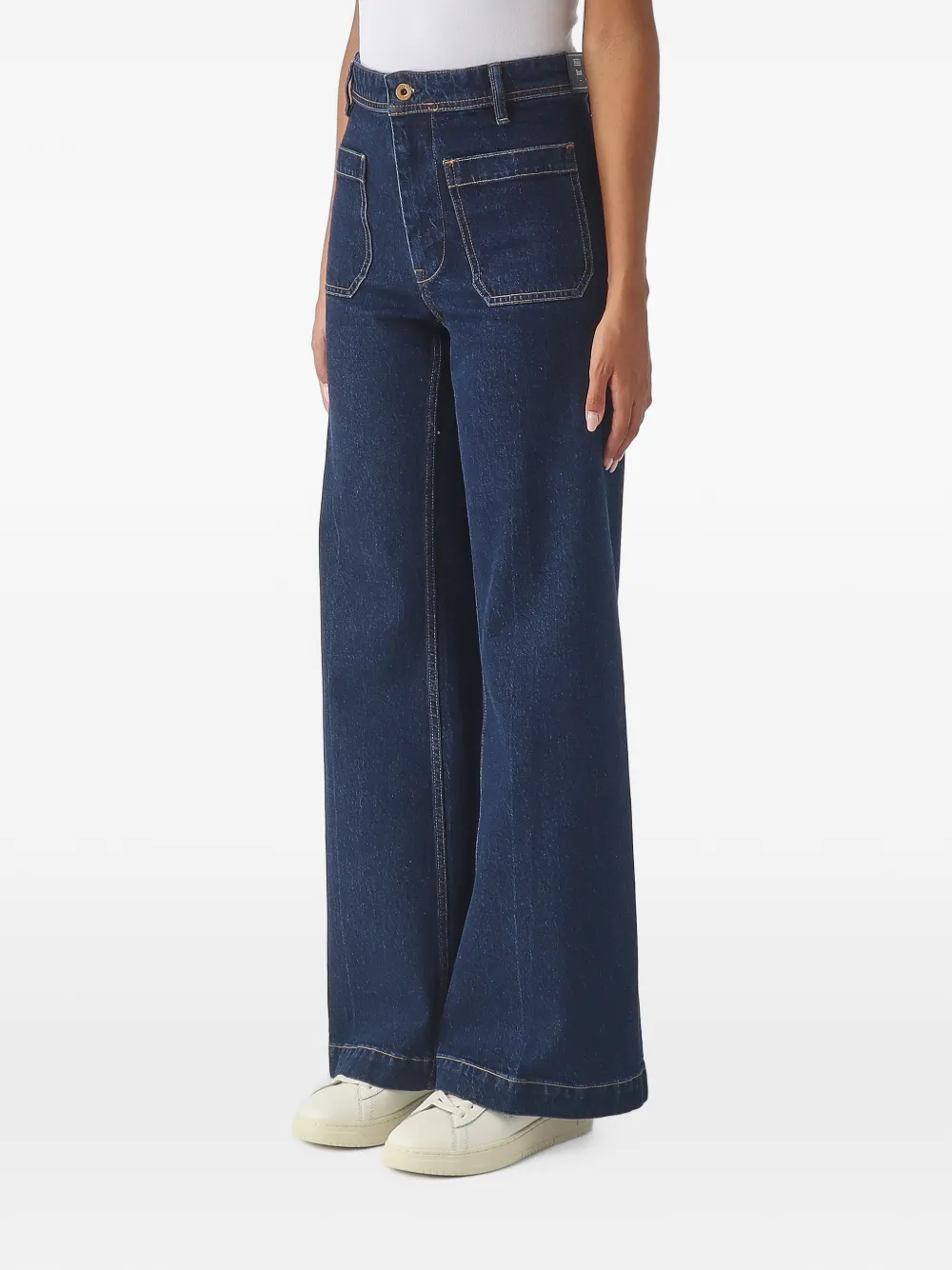 Polo Ralph Lauren Patch-pocket Wide-leg Jeans In Blue