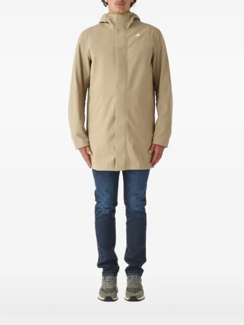 K-Way Marlyn hooded logo-print coat