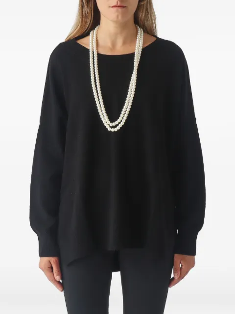 MeimeiJ stepped-hem boat-neck sweater
