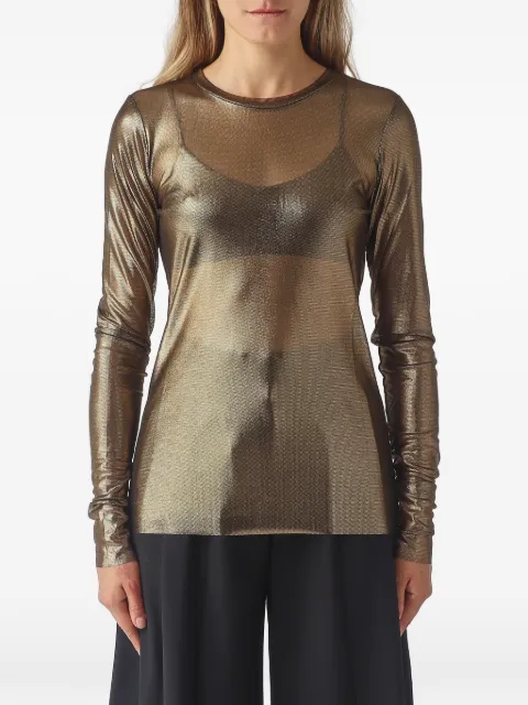 MeimeiJ camiseta con efecto metalizado de manga larga