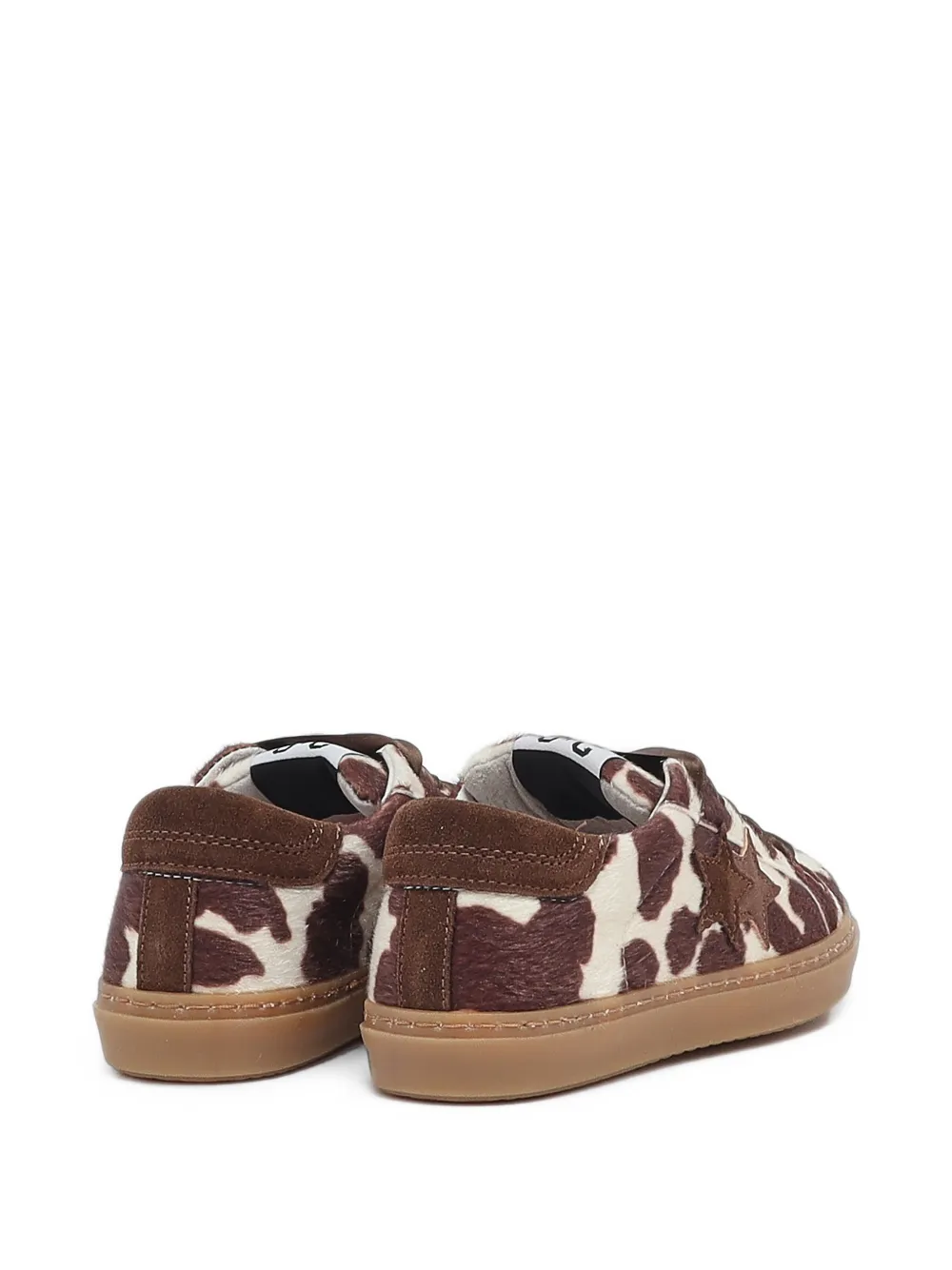 2 Star Kids cow-print star-patch sneakers Bruin