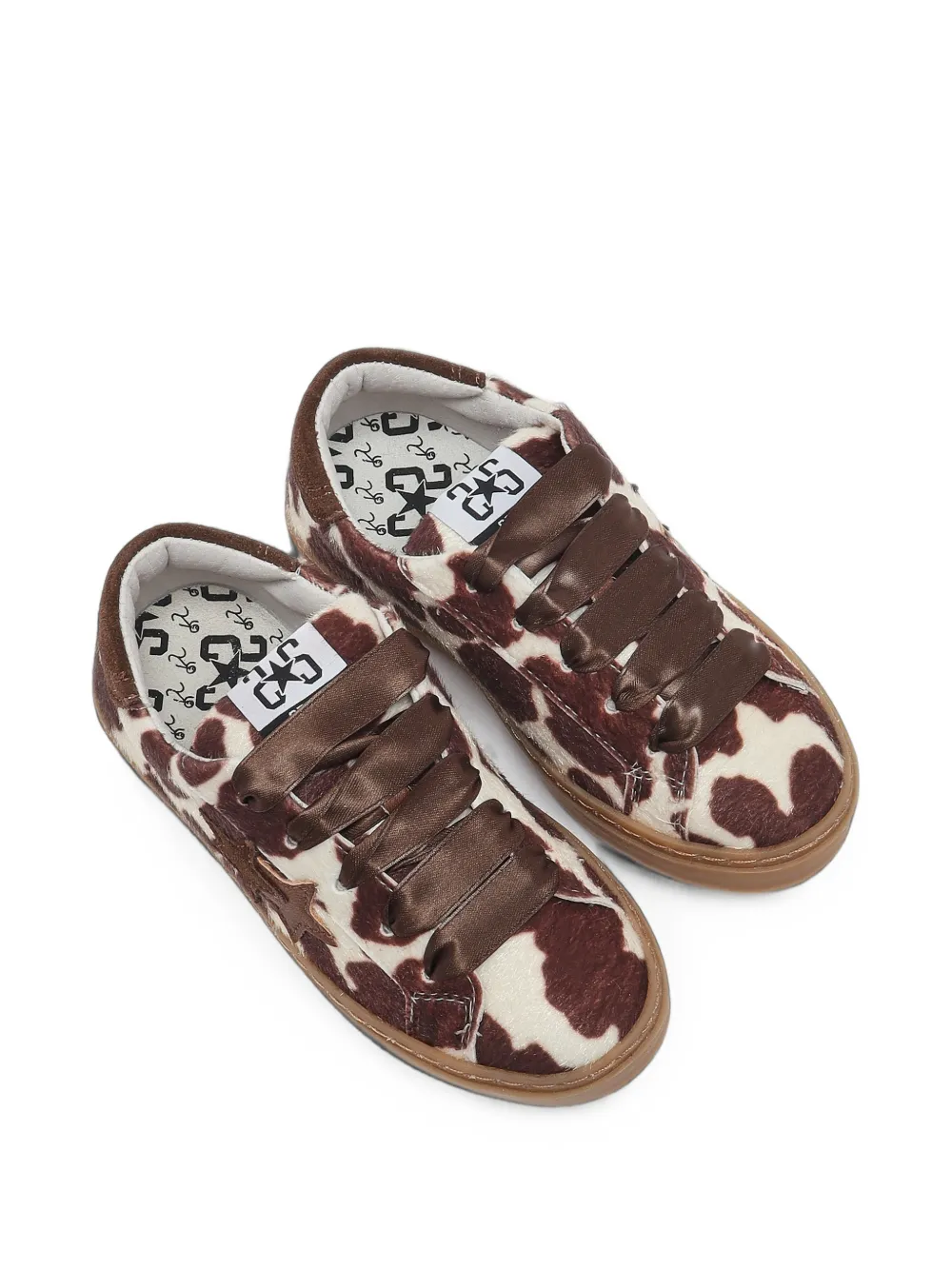 2 Star Kids cow-print star-patch sneakers Bruin