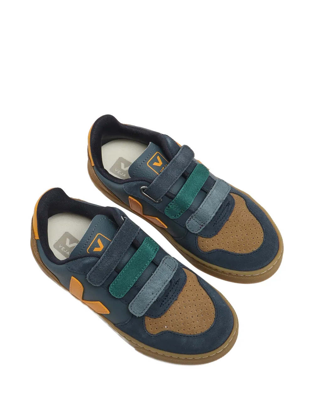 VEJA Kids touch-strap sneakers Blauw