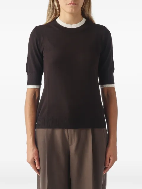 Gran Sasso contrast-trim short-sleeve sweater