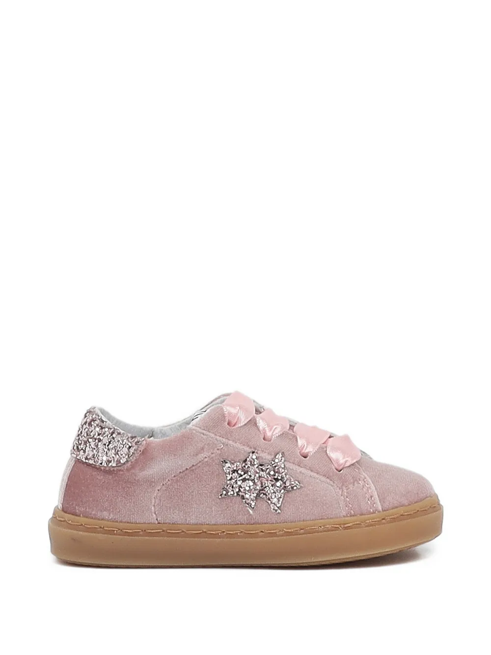 2 Star Kids baskets en velours à étoiles et paillettes - Rose 2 Star Kids baskets en velours à étoiles et paillettes - Rose