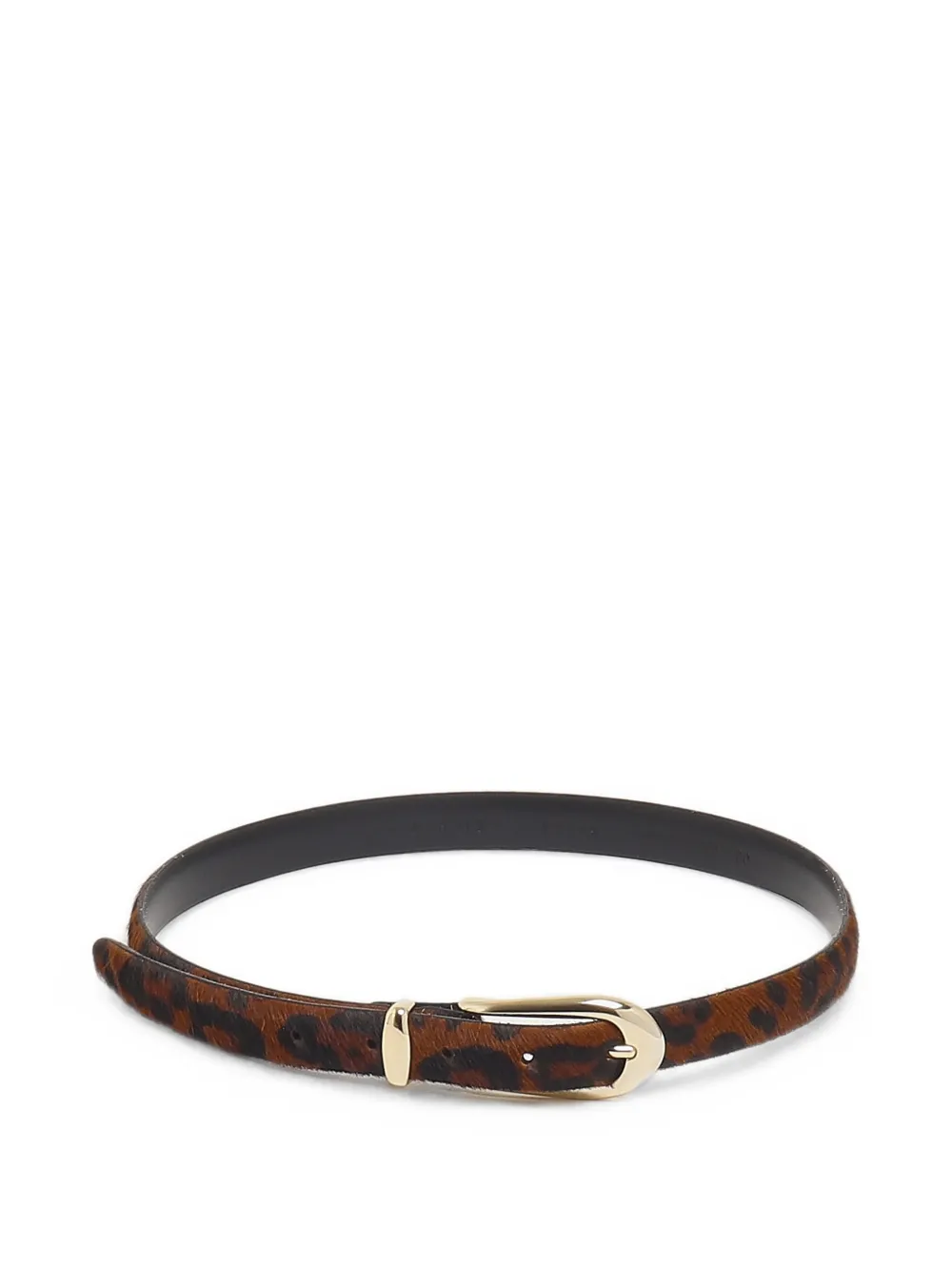 Orciani leopard-print calf hair belt