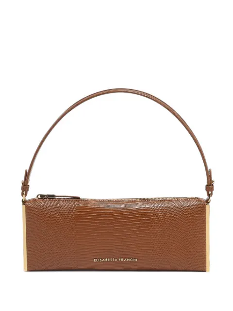 Elisabetta Franchi bolsa de hombro con efecto de piel de lagarto