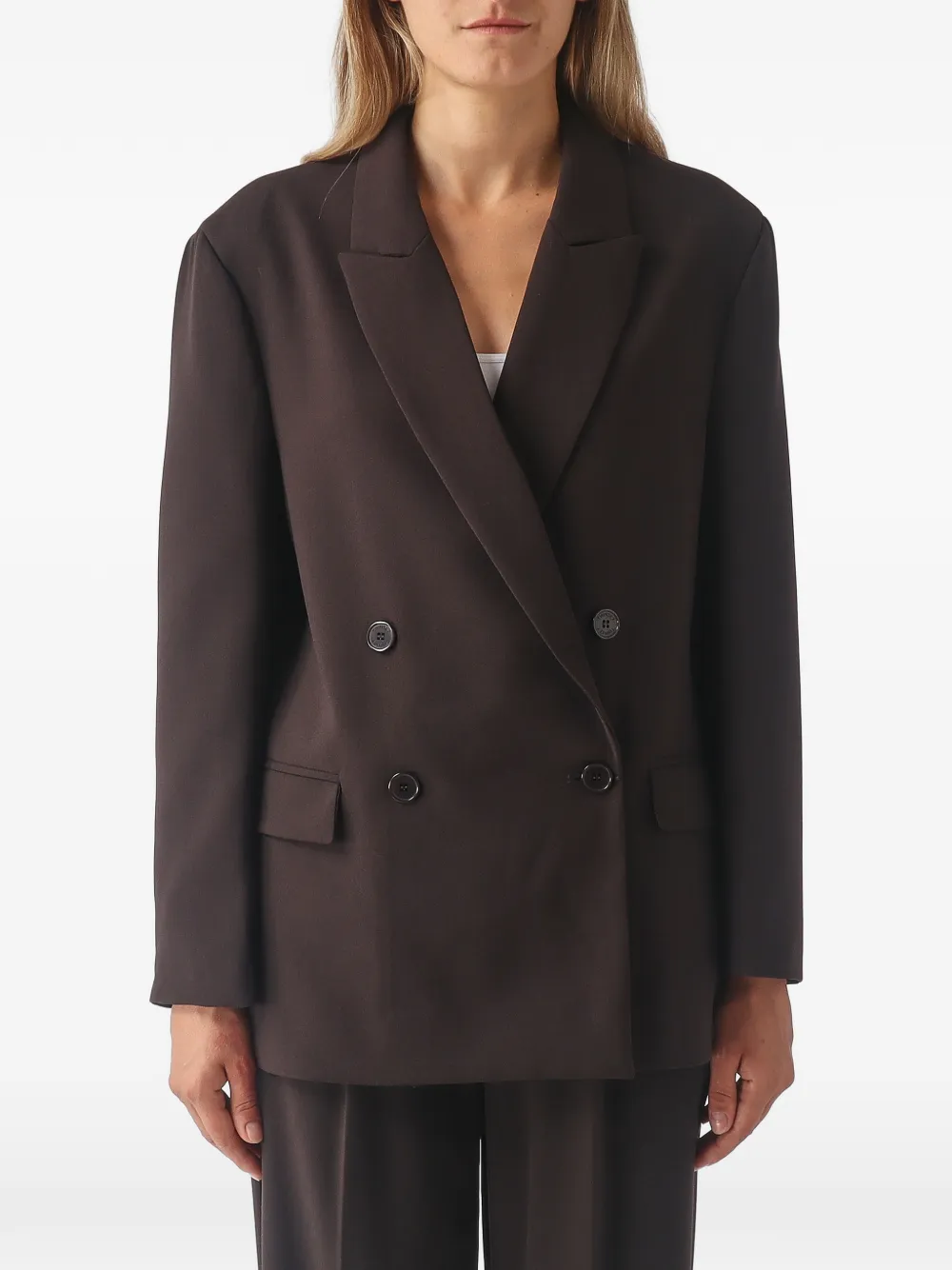 TWINSET double-breasted blazer - Marrone