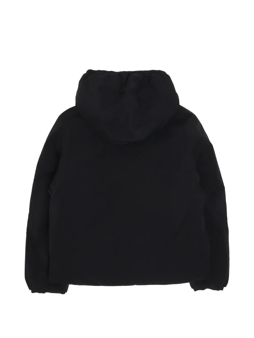 K Way Kids logo-patch hooded reversible jacket Zwart