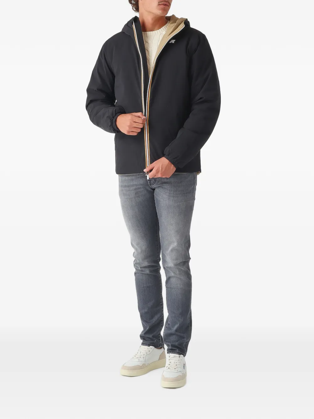 K-Way Omkeerbaar jack Zwart