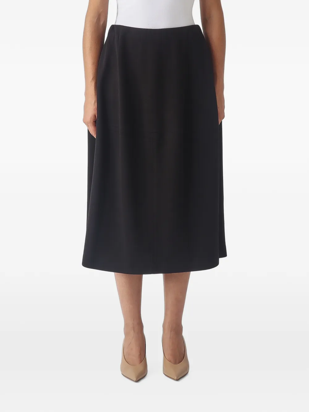 MeimeiJ seam-detail A-line midi skirt