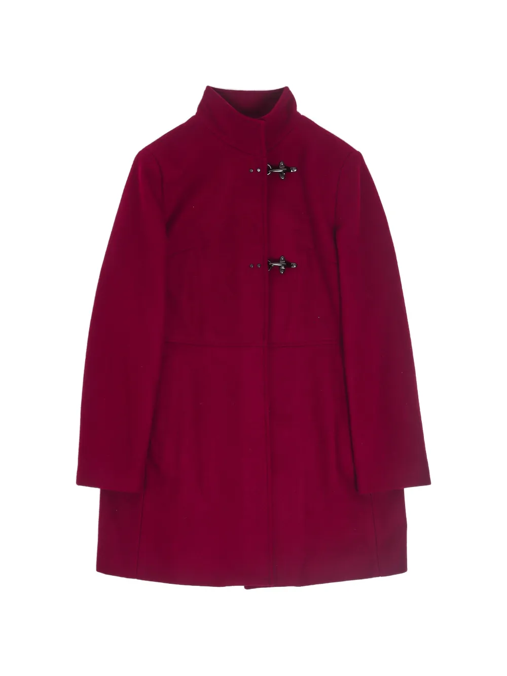 Fay Kids Virginia toggle-fastening high-neck coat - Rosso