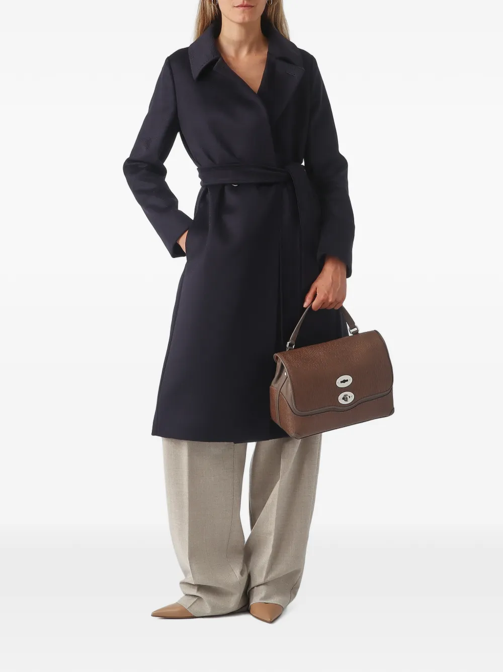 Zanellato Kleine Postina leren shopper Bruin