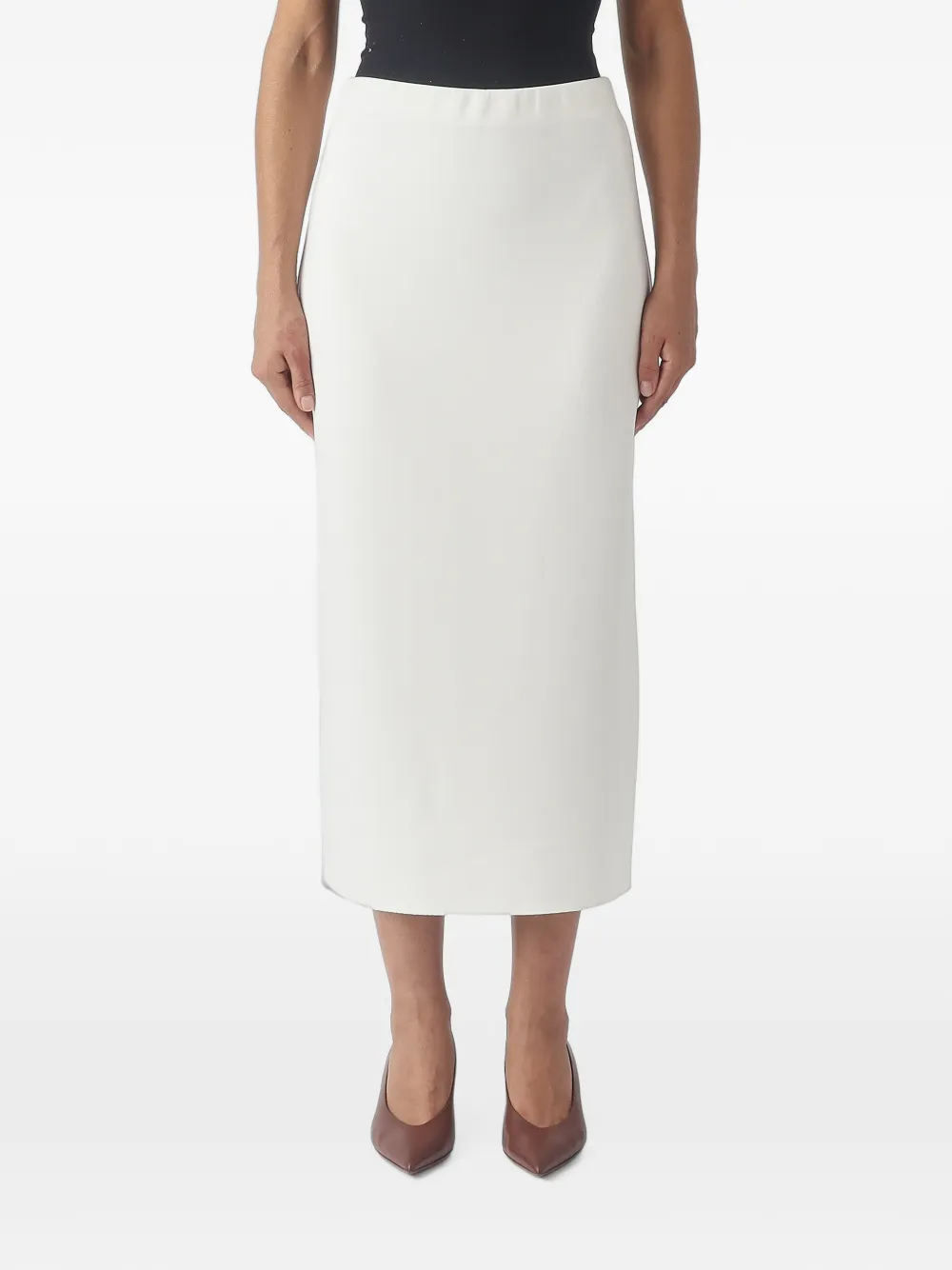 MeimeiJ elasticated-waist midi skirt - Bianco