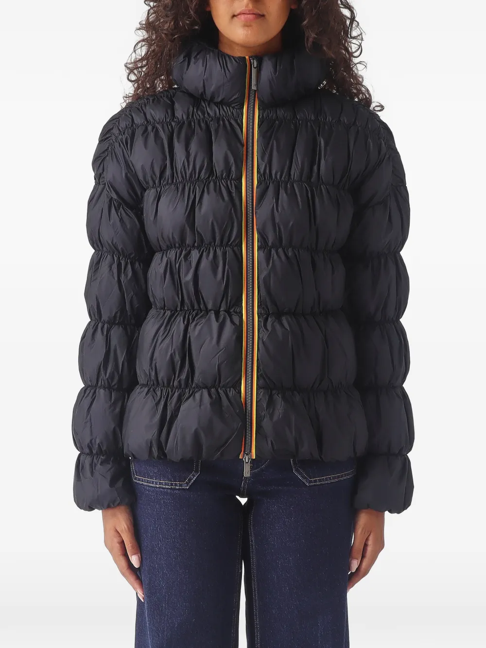 K-Way Frayn quilted hooded jacket - Blu