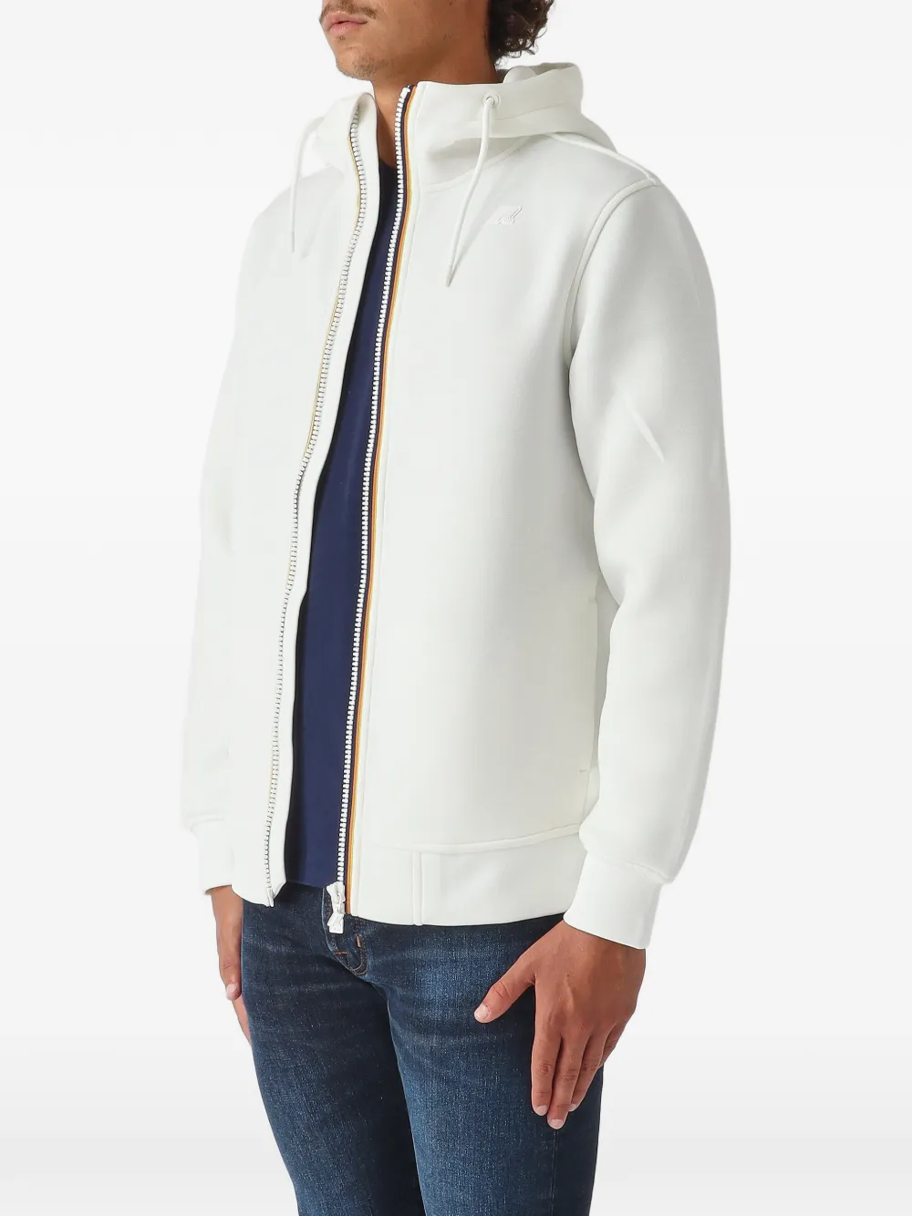 K-Way Fleece jack met logopatch Wit