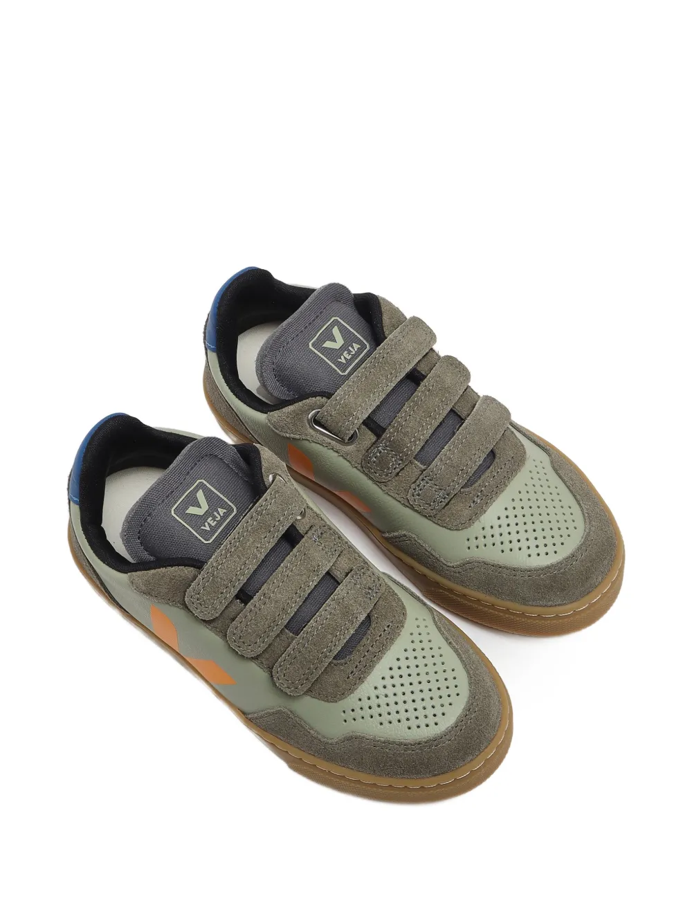 VEJA Kids V-90 touch-strap sneakers Groen