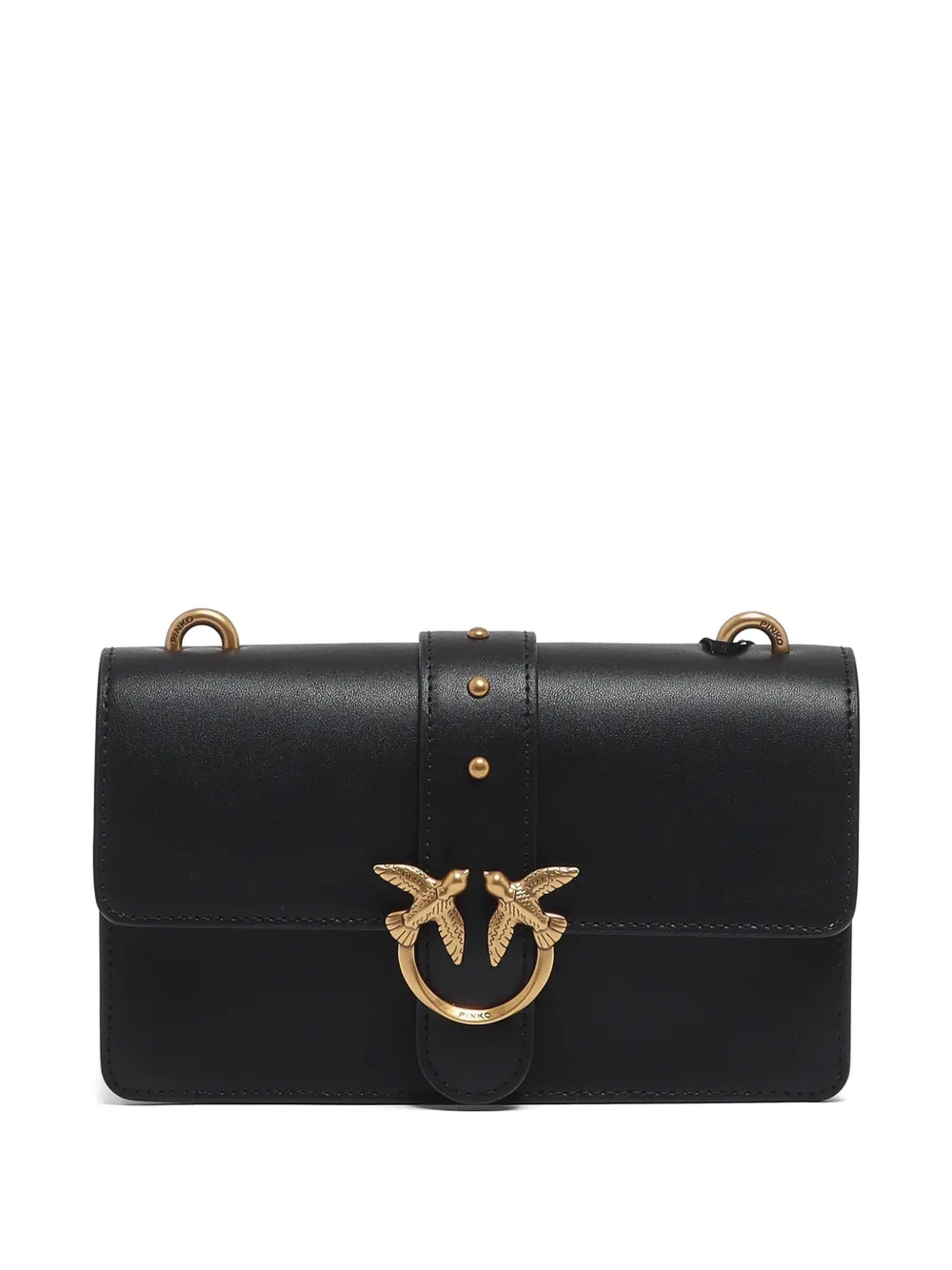 PINKO small Love Bag One leather shoulder bag with new buckle - women - Calf Leather/Bovine Leather/Polyamide/Polyester/Cotton/Metal/Zinc Alloy/Z...