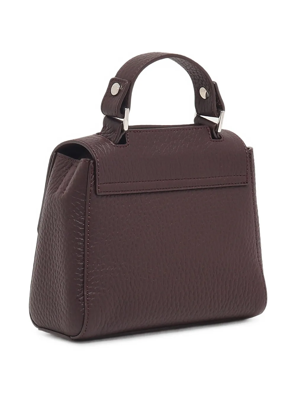 Orciani mini grained leather tote bag Bruin
