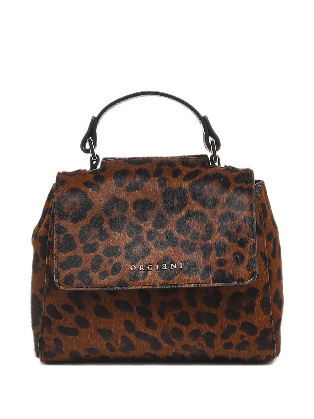Orciani leopard-print pony-hair tote bag - Marrone