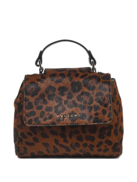 Orciani leopard-print pony-hair tote bag
