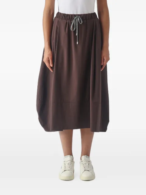 Gran Sasso drawstring balloon midi skirt