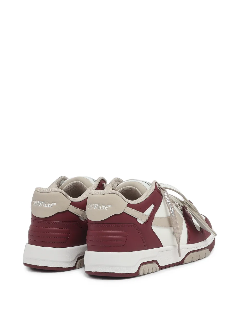 Off-White Out Of Office panelled leather sneakers Rood