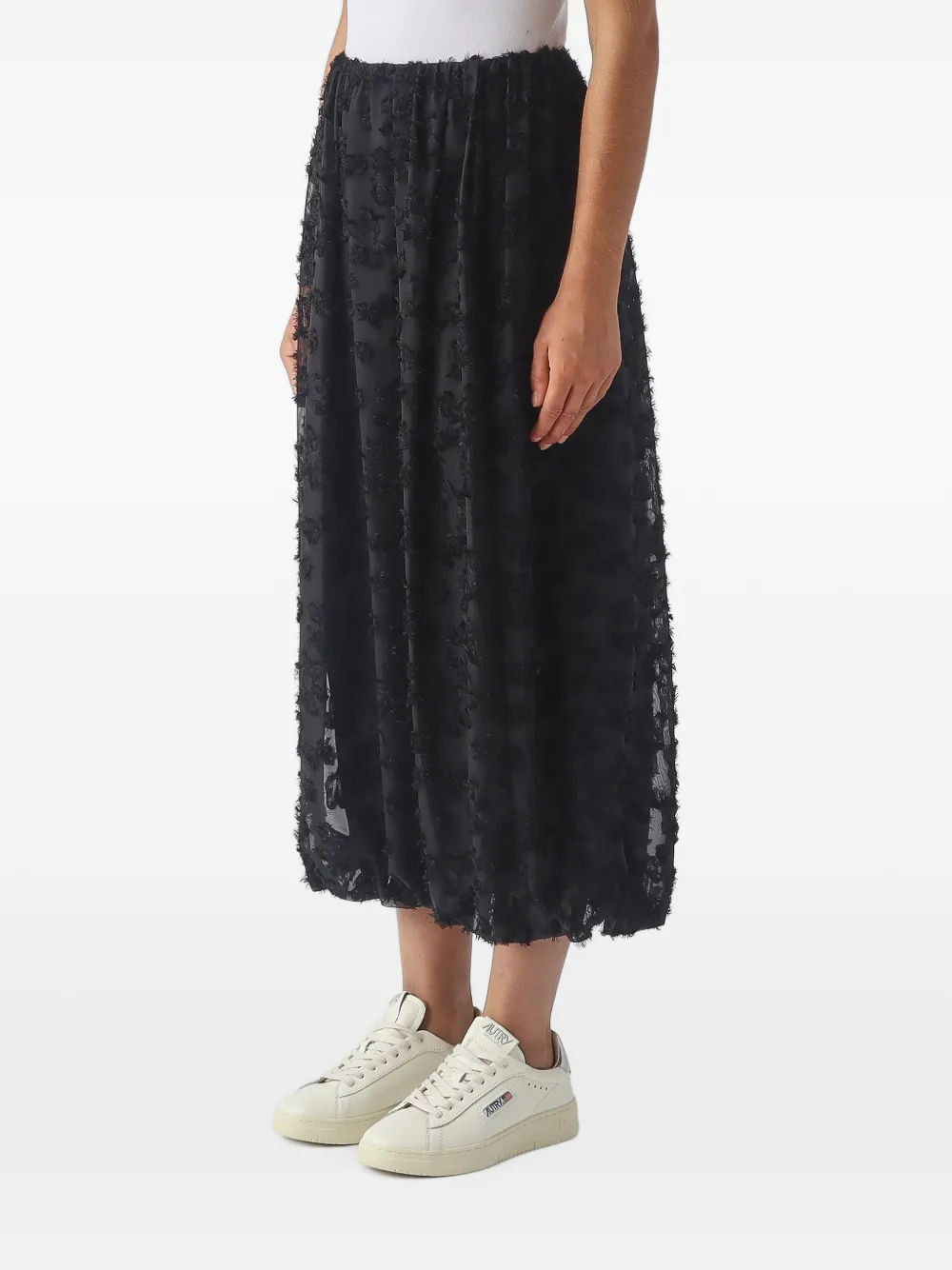 MeimeiJ Midi-rok met textuur Zwart