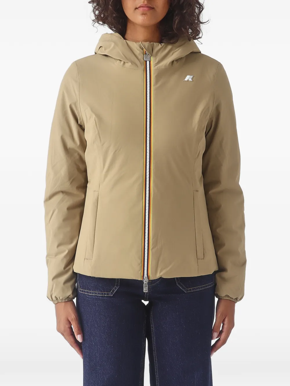 K-Way Lily hooded reversible jacket - Toni neutri